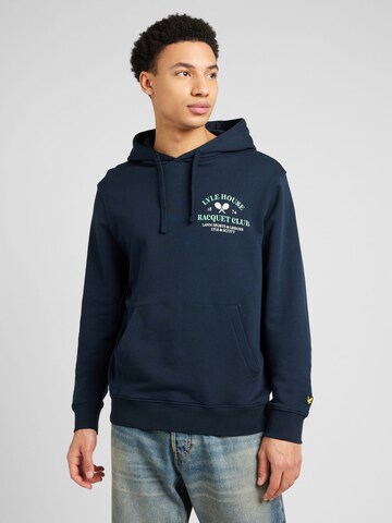 Lyle & Scott - Sweatshirt 'Racquet Club' em azul: frente