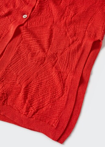 MANGO Knit Cardigan 'Sangria' in Red