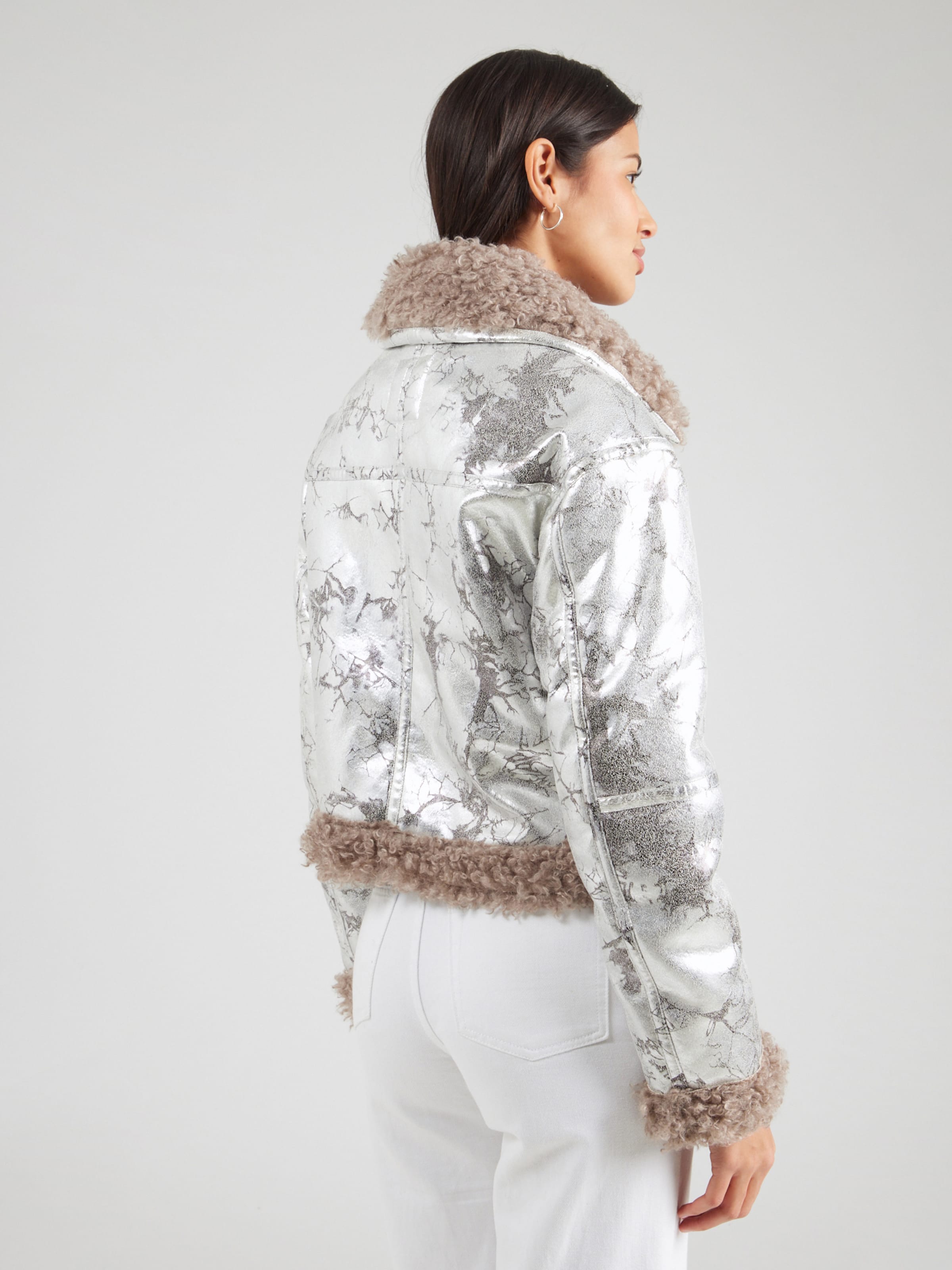 Monki Between season jacket in Silver ABOUT YOU