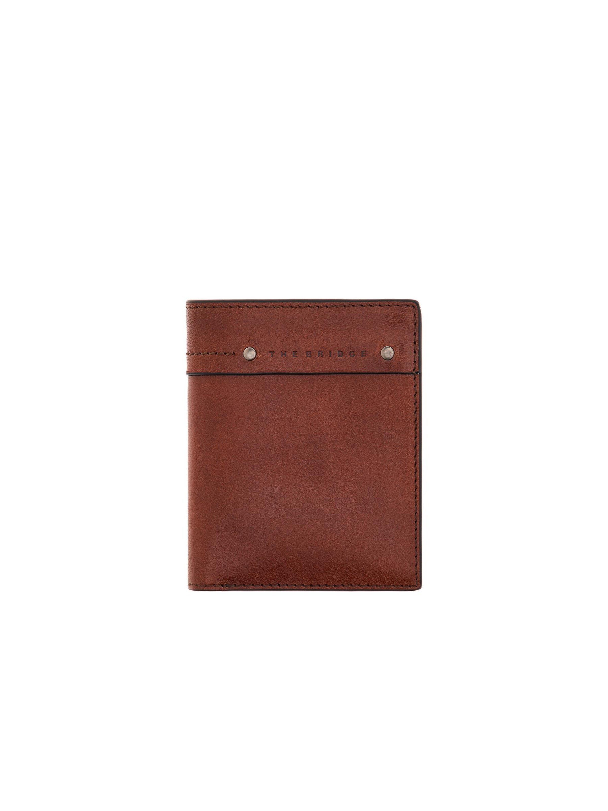 The Bridge Wallet in Brown: front