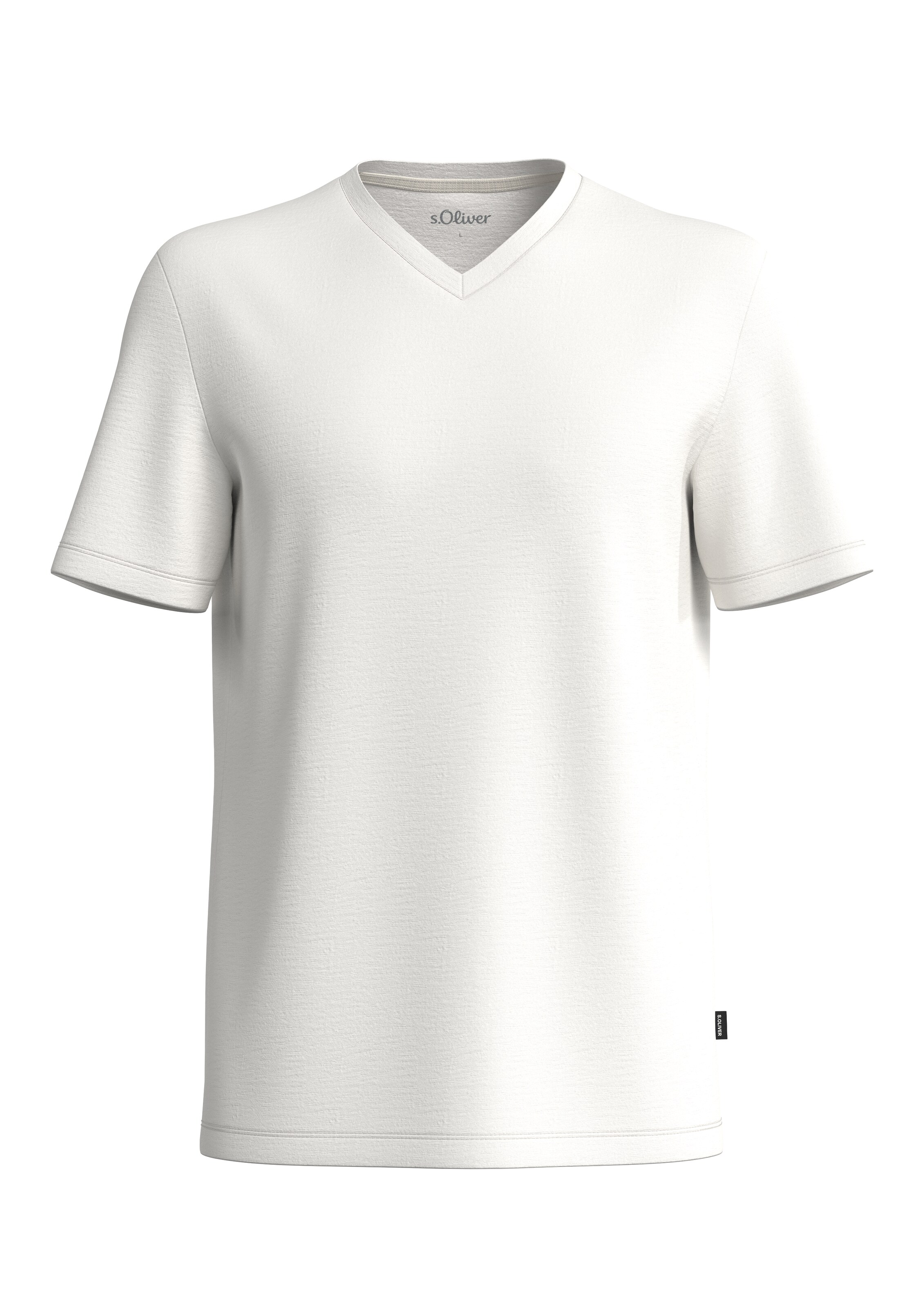 s.Oliver Men Big Sizes Shirt in White: front