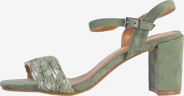 The Divine Factory Sandaal in Groen: voorkant