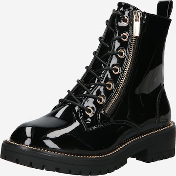 NEW LOOK Lace-Up Ankle Boots 'BOLSTER' in Black: front