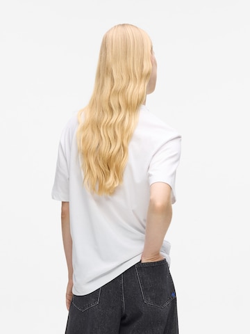 Maglietta ' OUTLINE LOGO ' di KARL LAGERFELD JEANS in bianco