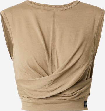 Top sportivo di super.natural in beige: frontale