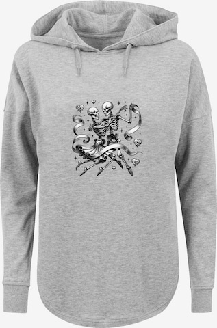 Sweat-shirt 'Skelettpaar tanzt mit Band' F4NT4STIC en gris : devant