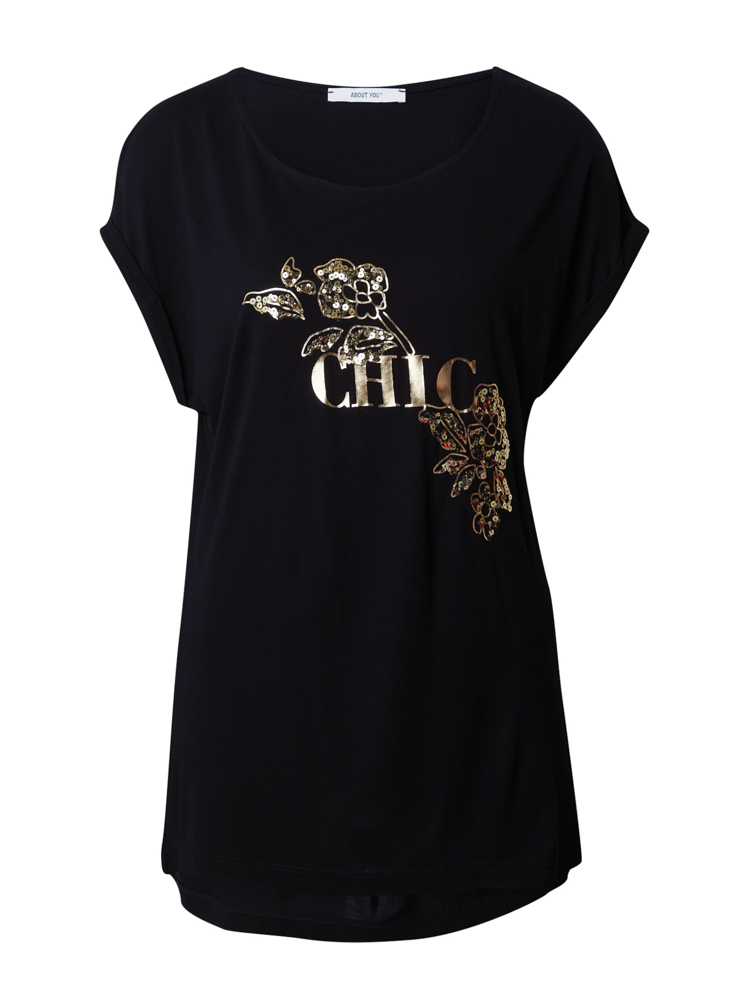 T-shirt 'Robinia' ABOUT YOU en noir : devant