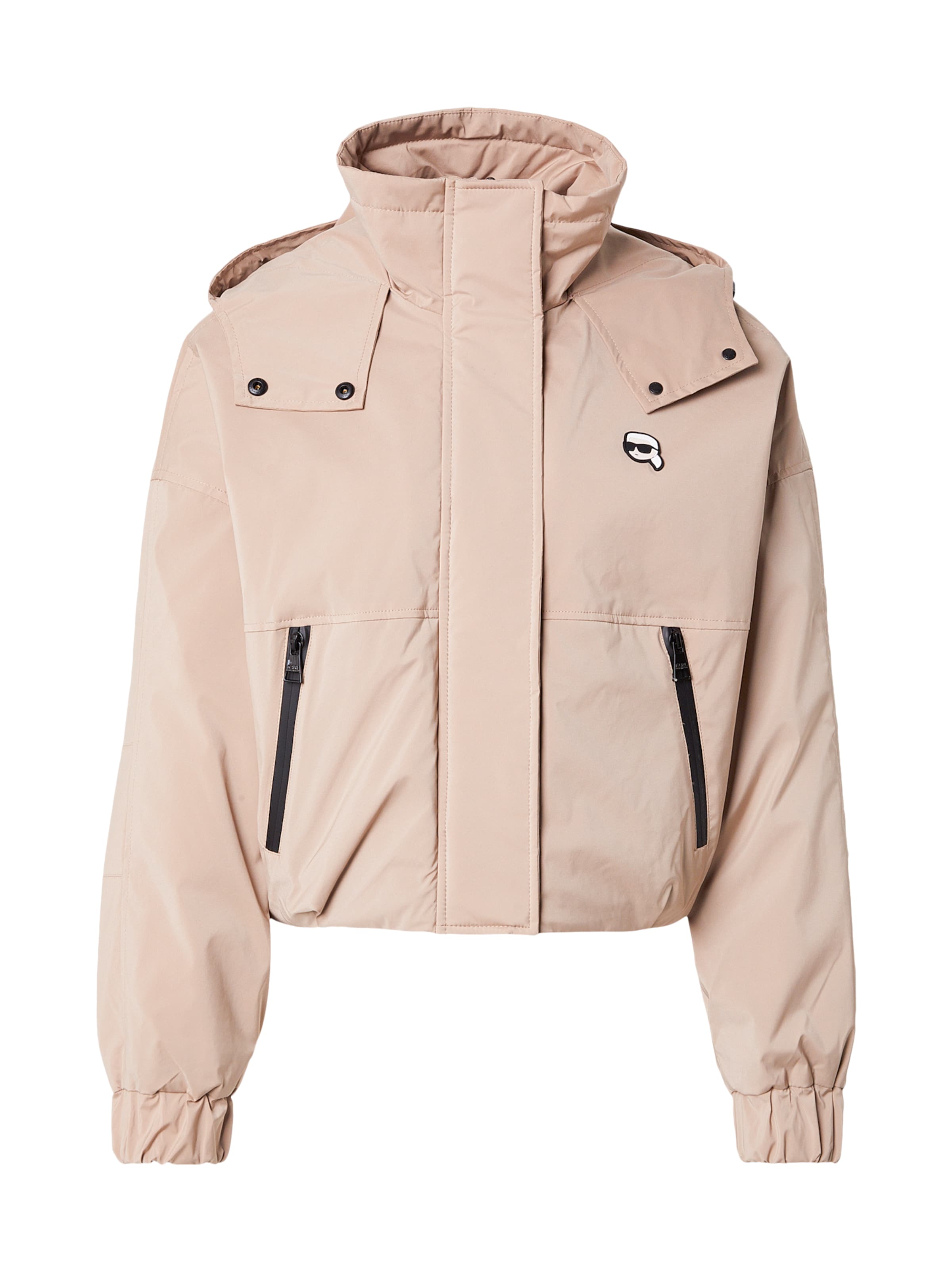 Geacă de primăvară-toamnă 'Ikon' Karl Lagerfeld pe gri taupe, Vizualizare produs