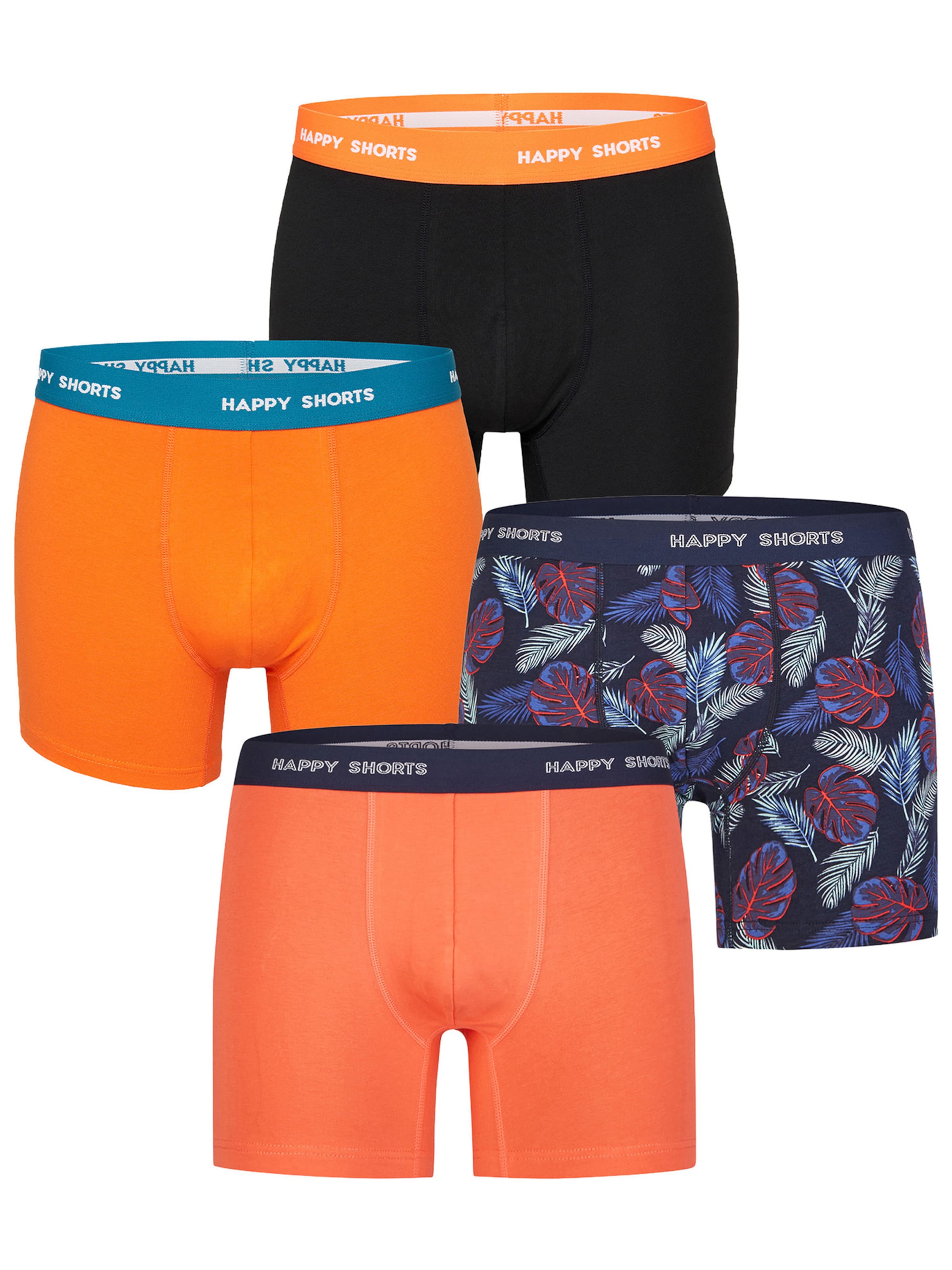 Boxers ' Colourful Print Sets ' Happy Shorts en orange : devant