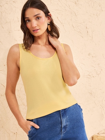 love & roses Top in Gelb: Vorderseite