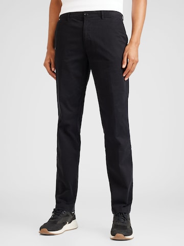 Regular Pantalon chino 'Crigan3-D' BOSS Black en noir : devant