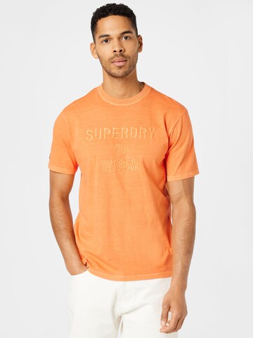 Superdry Shirt in Oranje: voorkant