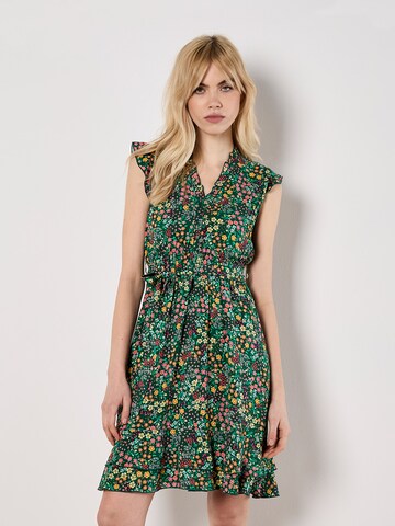 Apricot Summer Dress in Green: front