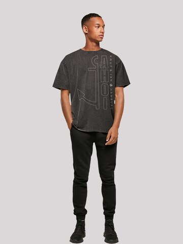 F4NT4STIC Shirt 'Ahoi Anker Outlines' in Black