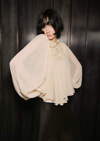 MANGO Blouse 'Regina' in Beige