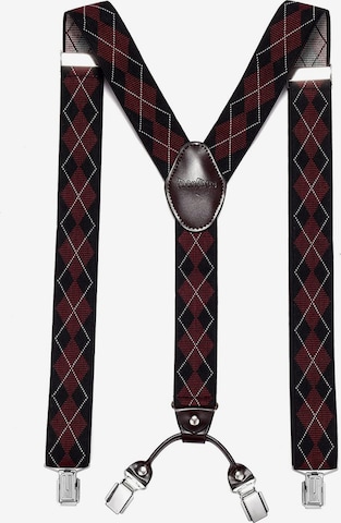 DonDon Suspenders in Red: front