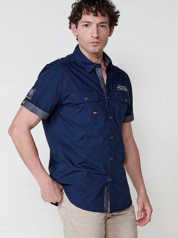 KOROSHI - Ajuste regular Camisa en azul