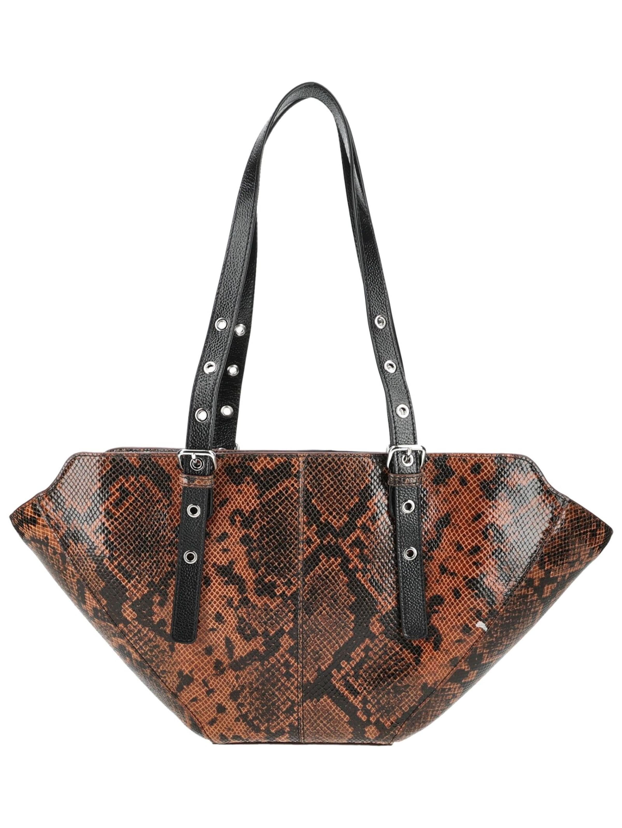 Sac bandoulière NÚNOO en marron : devant
