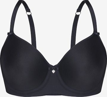 sassa T-shirt Bra 'LOVELY SECRET' in Black: front