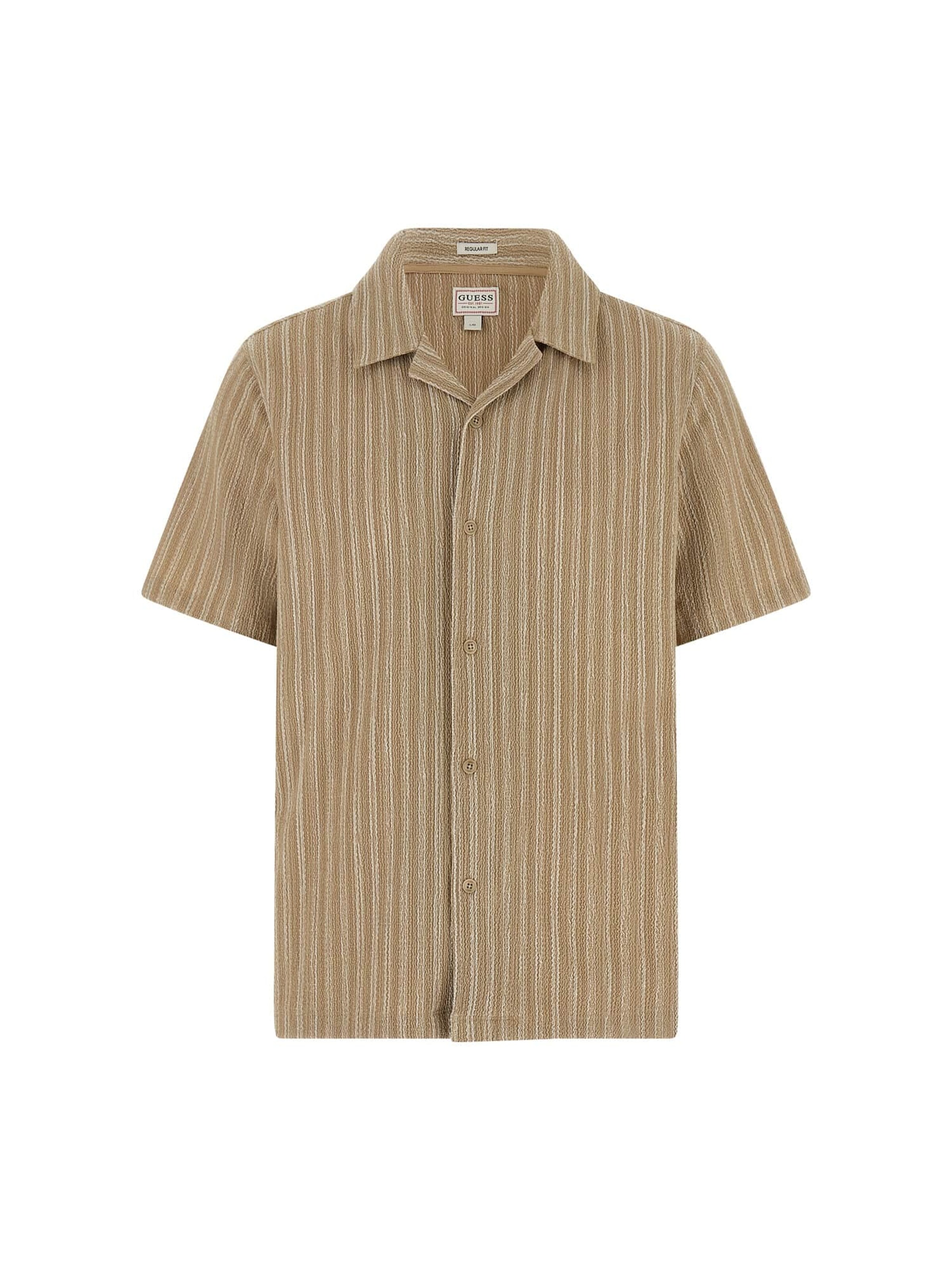 GUESS Regular fit Button Up Shirt in Beige: front