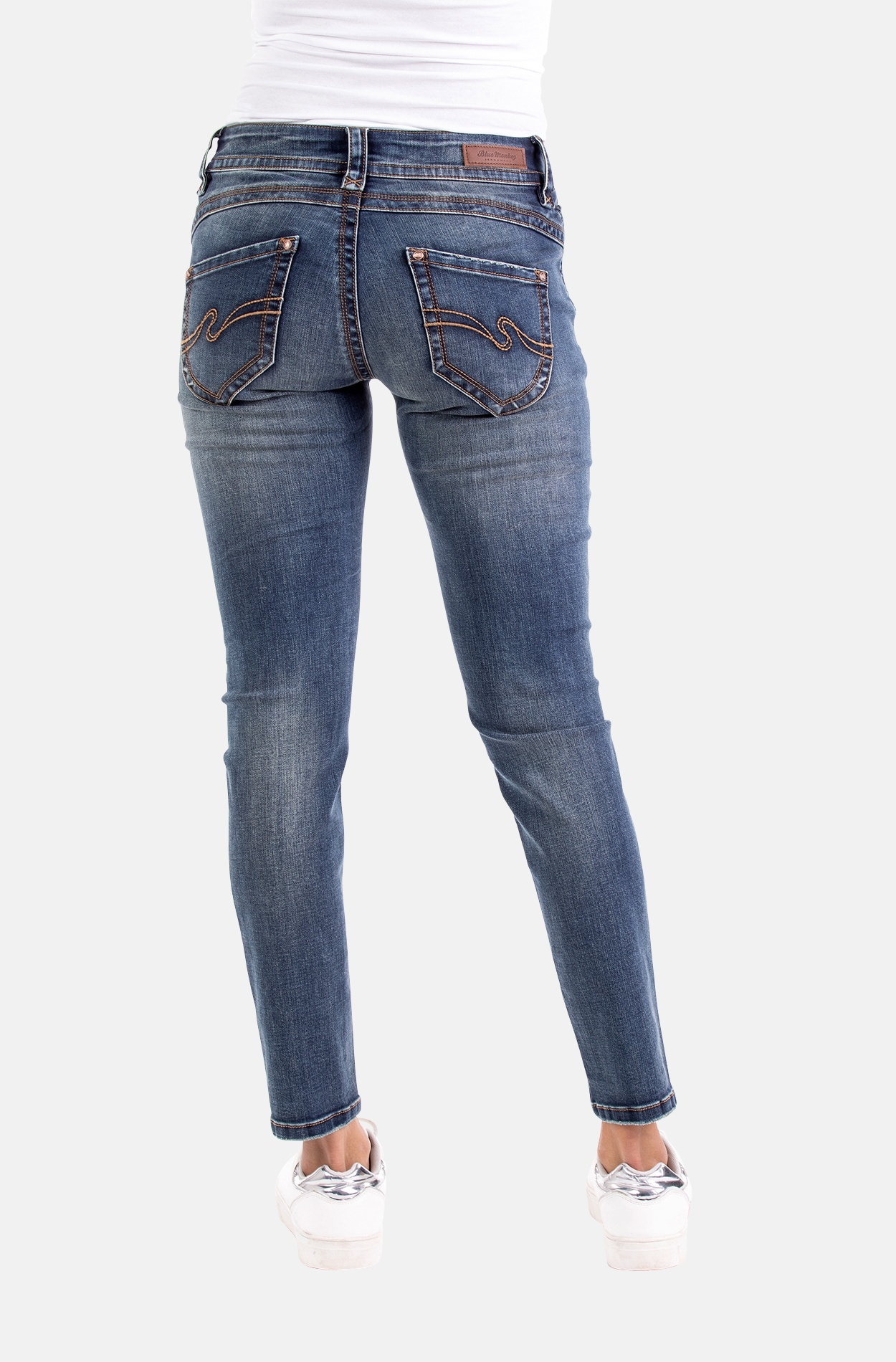 Blue Monkey Skinny Fit Jeans Laura in Blau Blue Monkey Skinny Fit Jeans Laura in Blau
