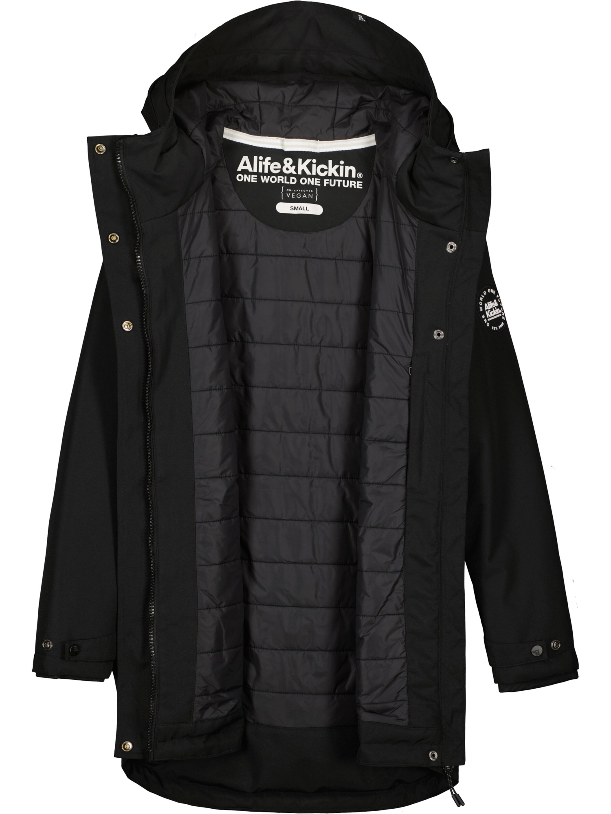 alife & kickin Χειμερινό παρκά 'MarlyAK' σε μαύρο