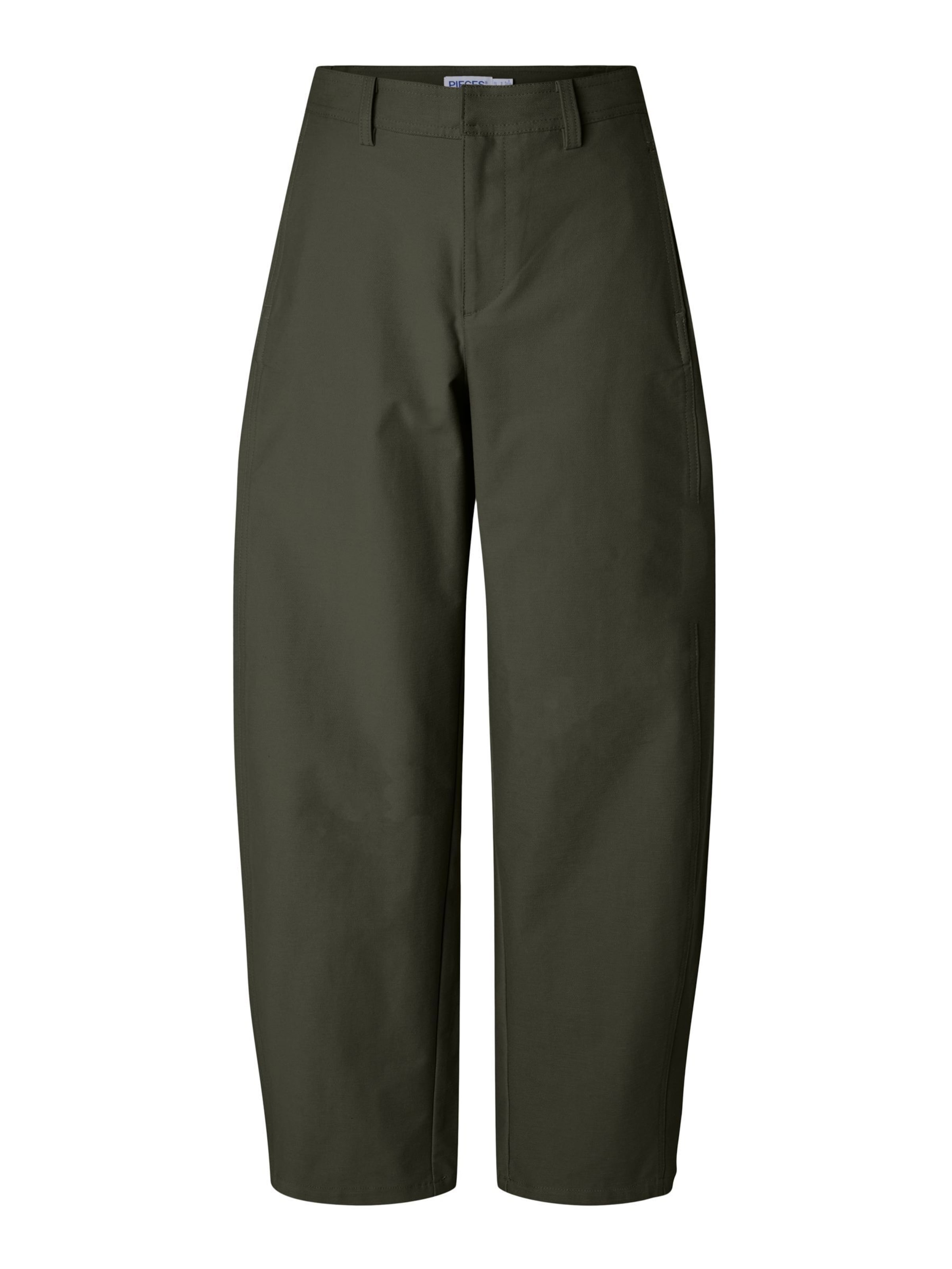 PIECES Trousers 'PCRIKKE' in Green: front