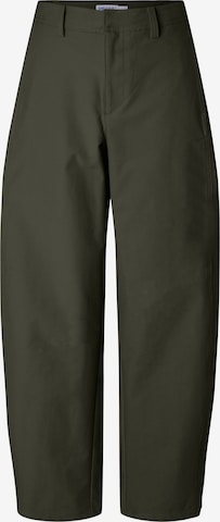 PIECES Trousers 'PCRIKKE' in Green: front