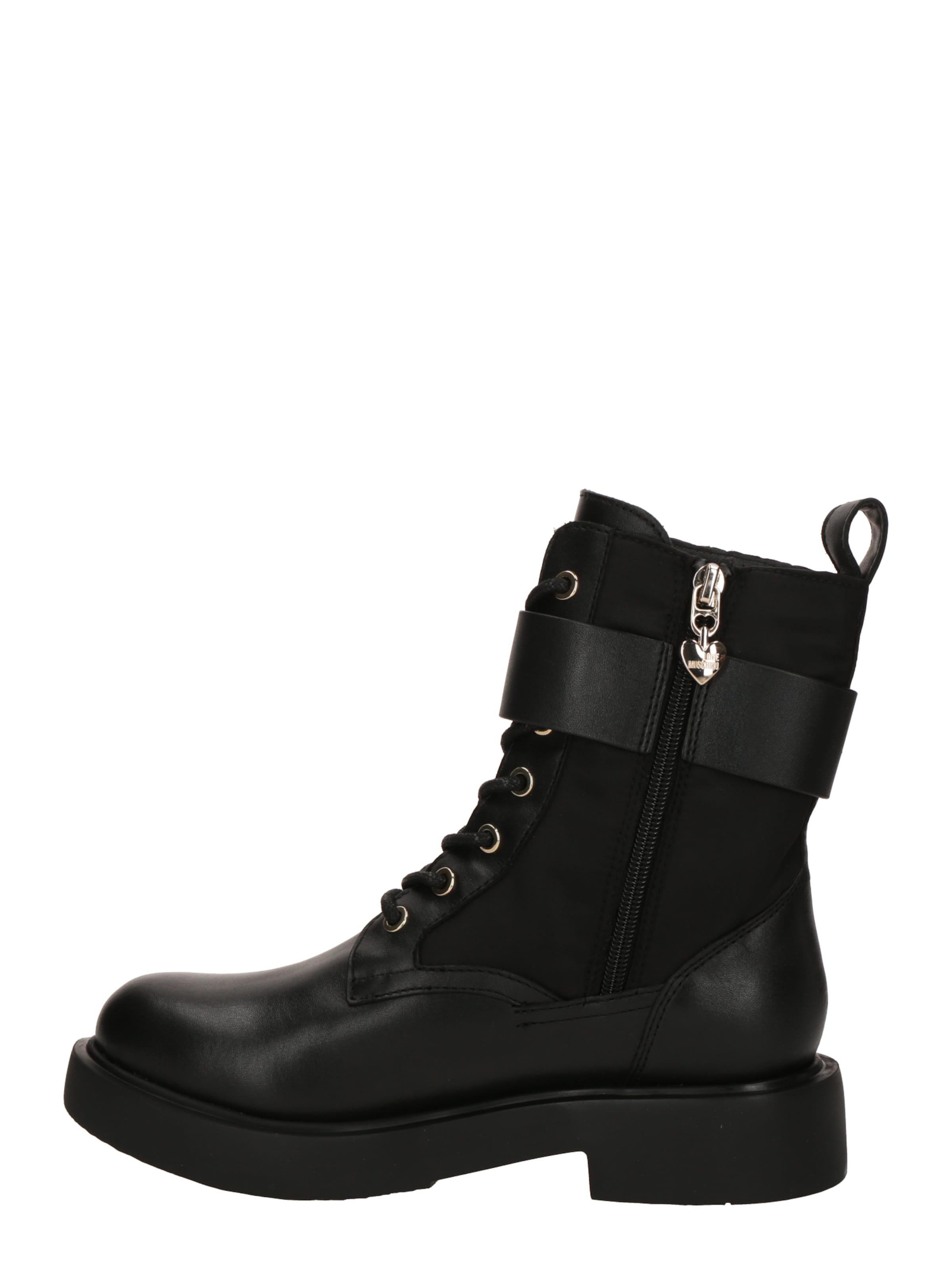 Love Moschino Lace-up bootie in Black
