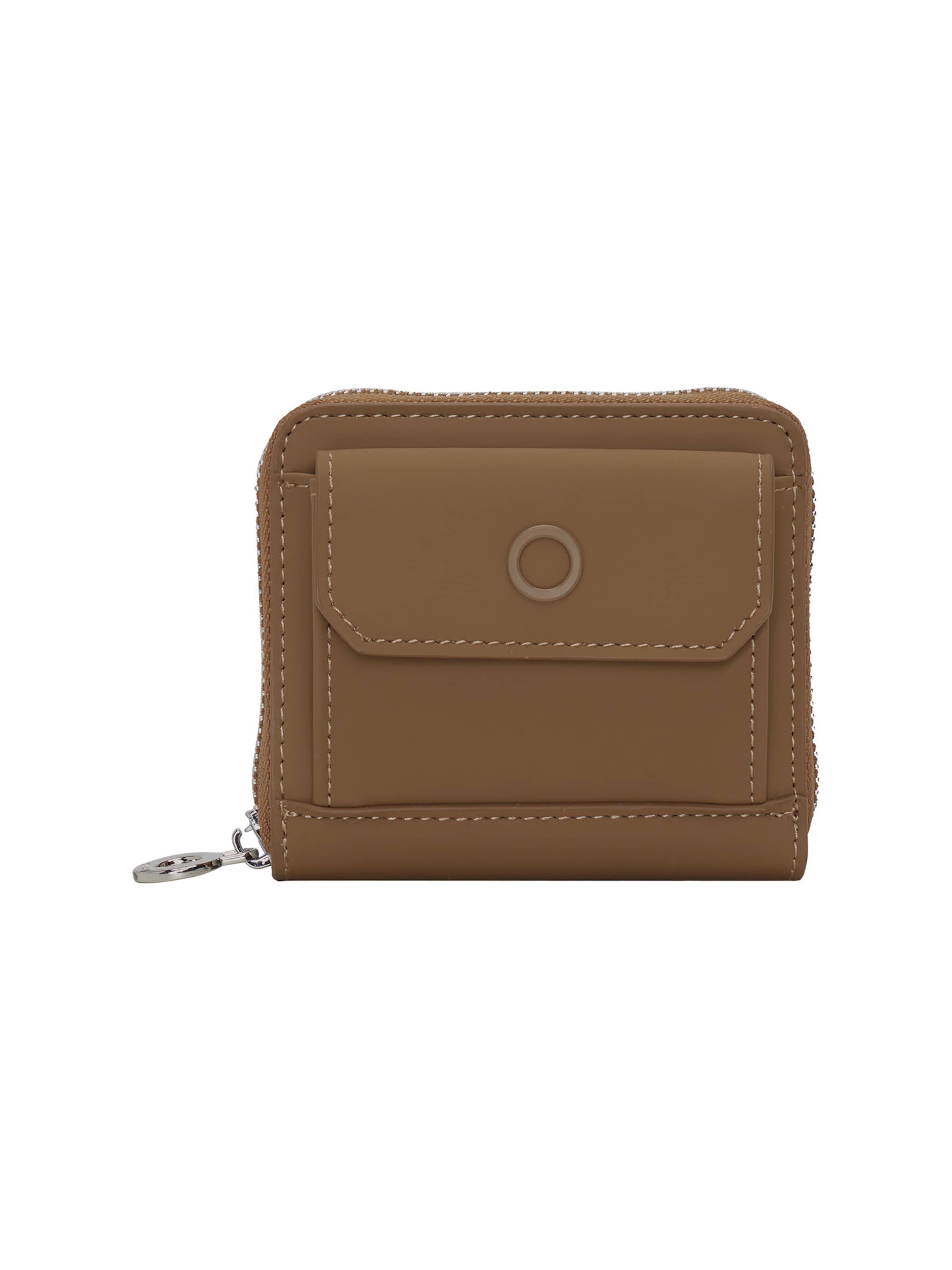 O bag Wallet in Brown: front