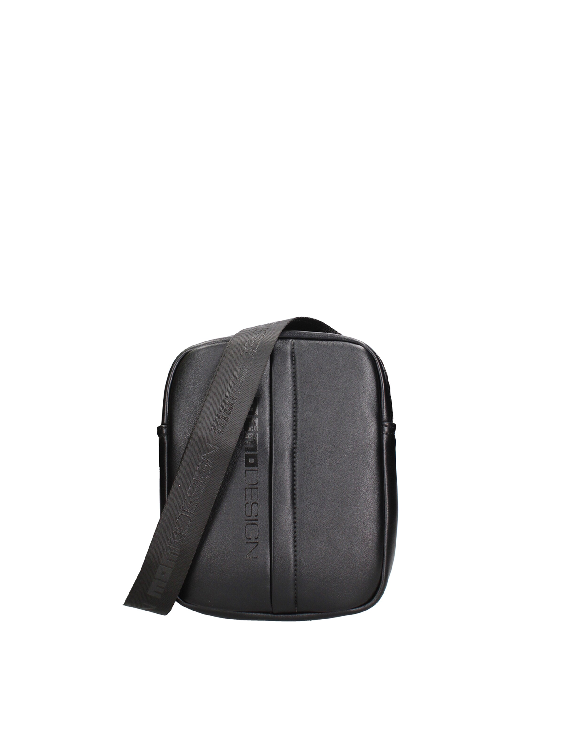 Borsa a tracolla 'Borsa a Tracolla Uomo Momo Design Poliuretano Zip 25x20x5cm' di Momo Design in nero: frontale