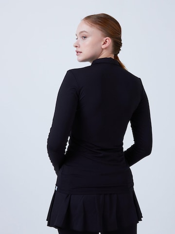 SPORTKIND Functioneel shirt 'Long Sleeve Polo Shirt' in Zwart