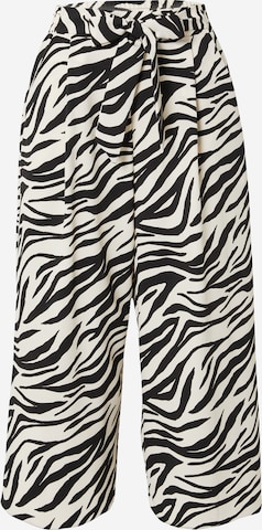 River Island - Pierna ancha Pantalón plisado en blanco: frente