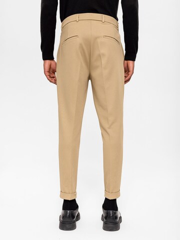 Regular Pantalon à plis Antioch en beige