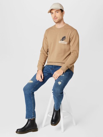 Only & Sons Sweatshirt 'SHOE' in Beige