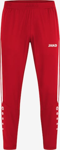 JAKO Tapered Workout Pants 'Power' in Red: front