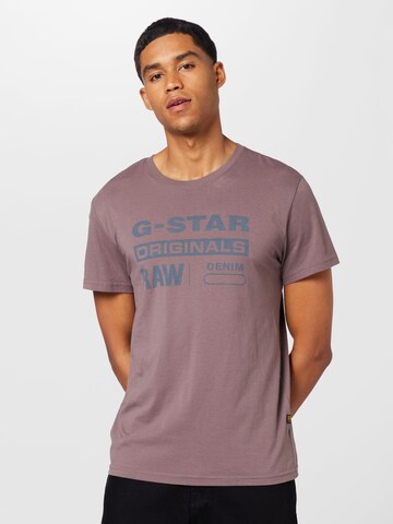 G-Star RAW T-shirt i lila: framsida