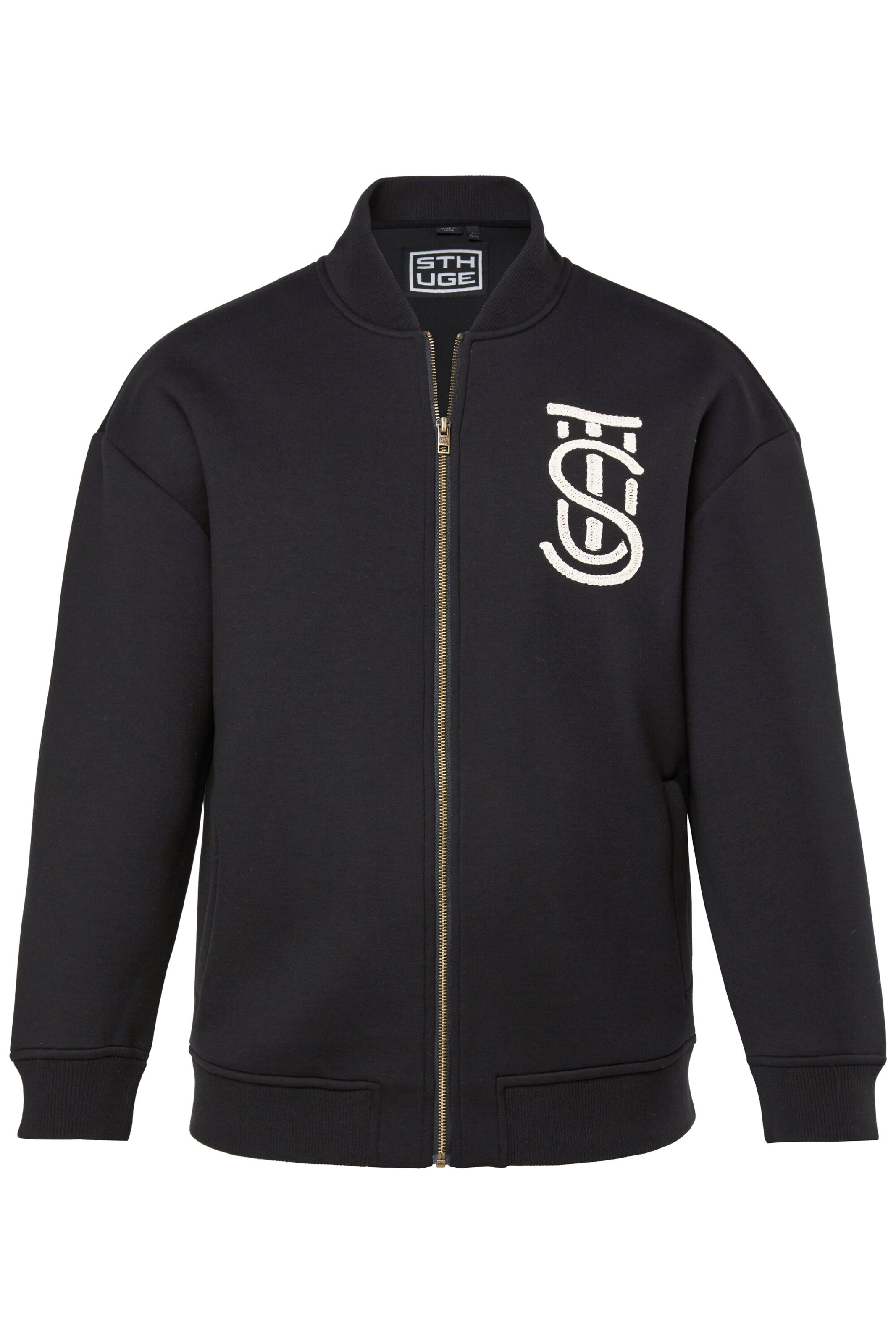 STHUGE Tussenjas in Zwart: voorkant