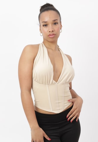 Elara Top in Beige: Vorderseite