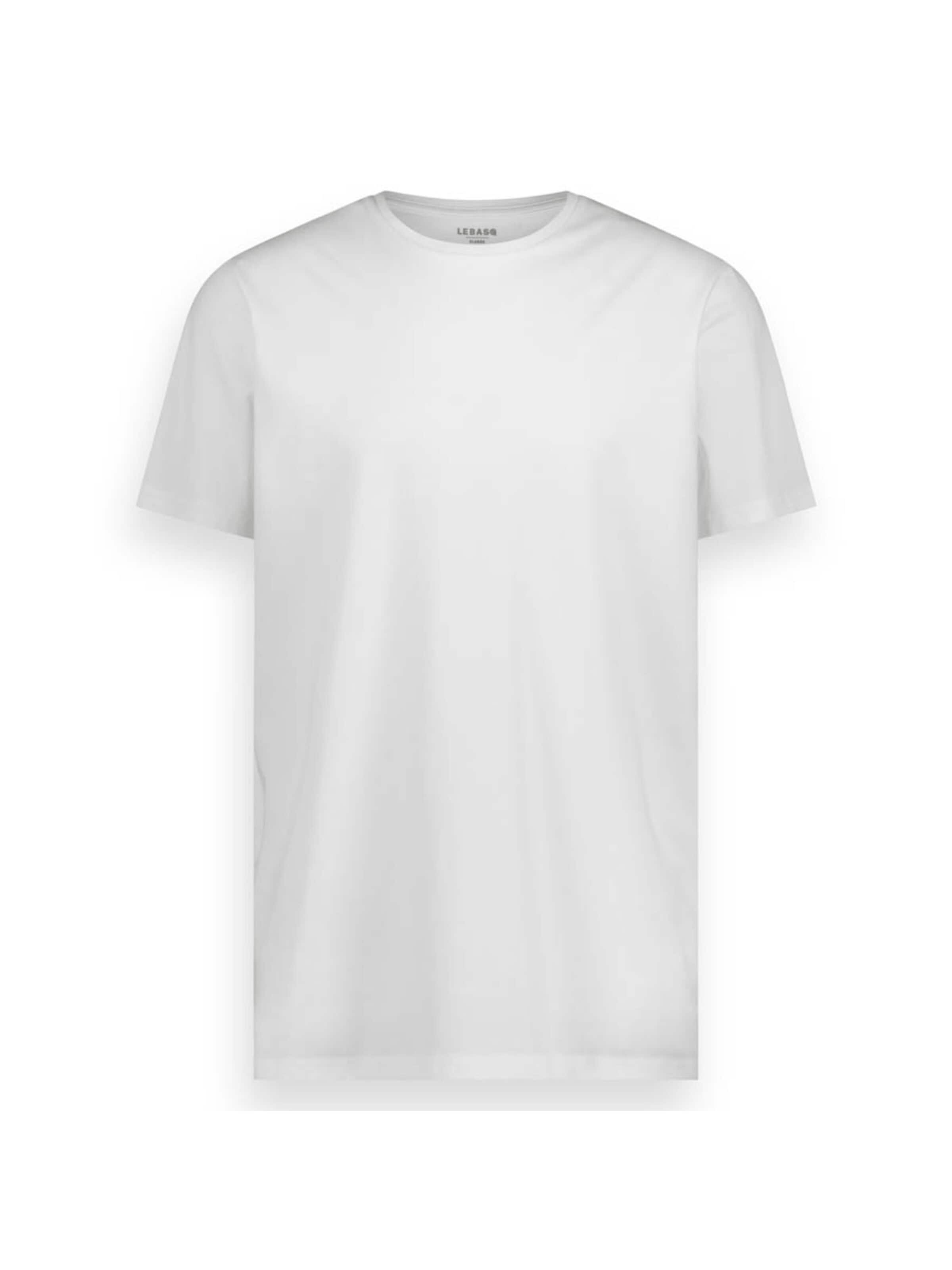 LEBASQ Undershirt 'Miles 3 Pack Crew Neck Long Fit' in White