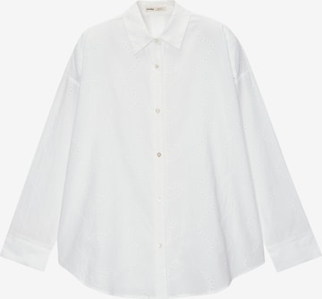 Pull&Bear Bluse i hvid: forside