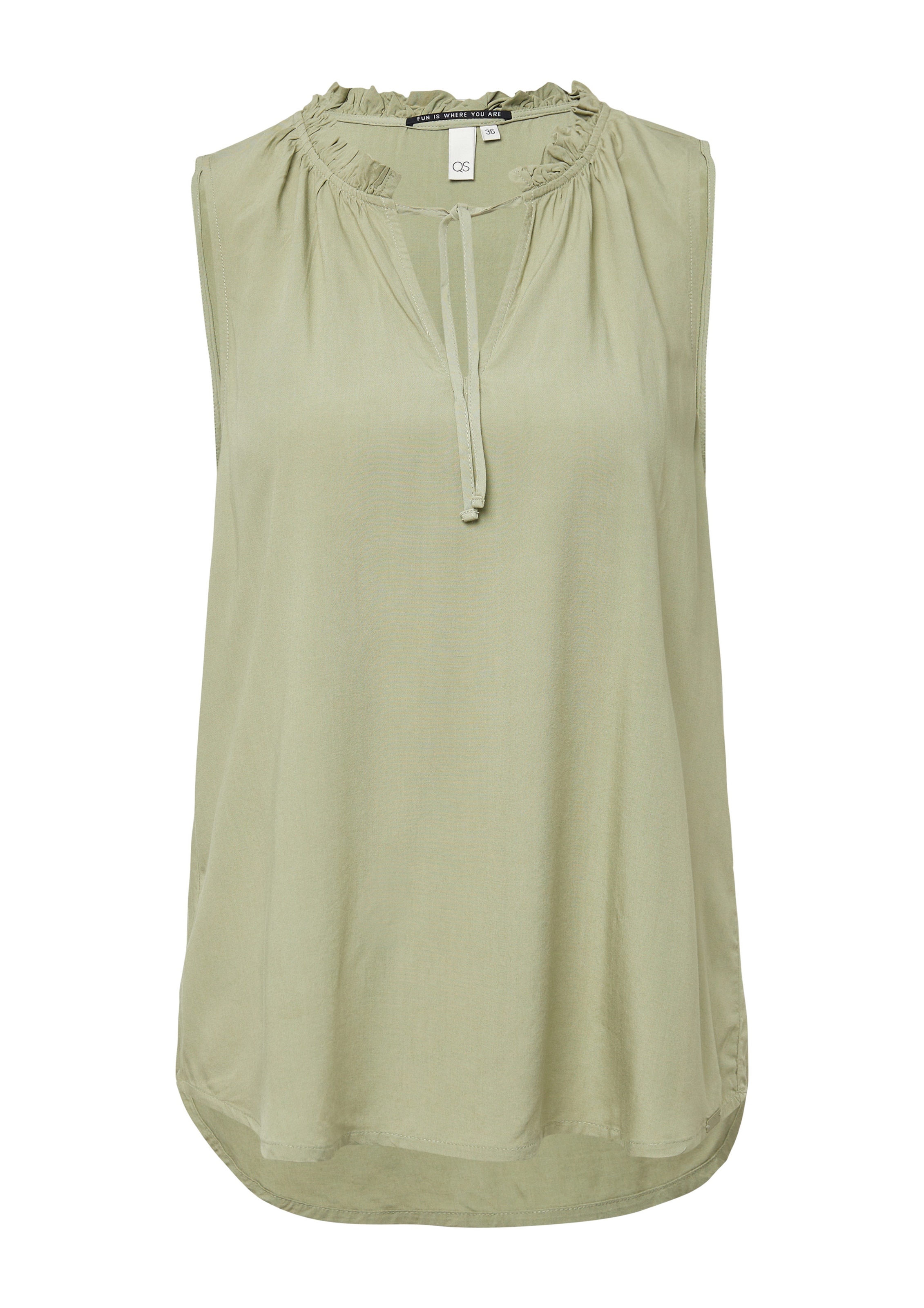 QS Blusentop in Grün: Vorderseite
