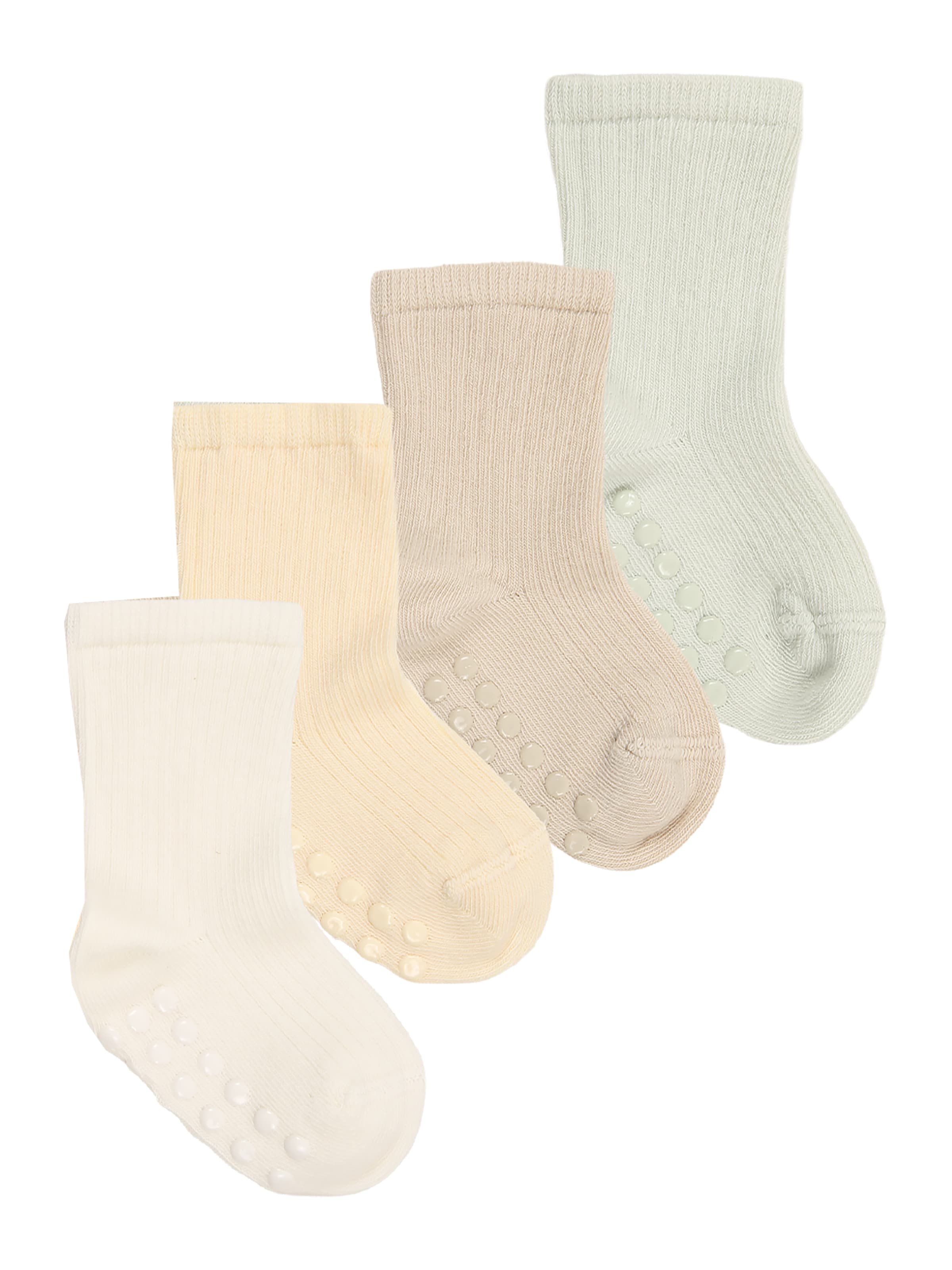 Lindex Chaussettes en beige / jaune clair / vert clair / blanc, Vue avec produit
