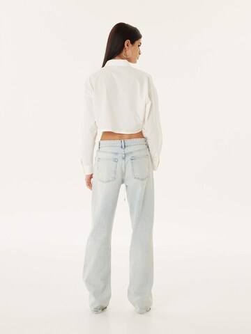 Twist Wide Leg Jeans in Blau