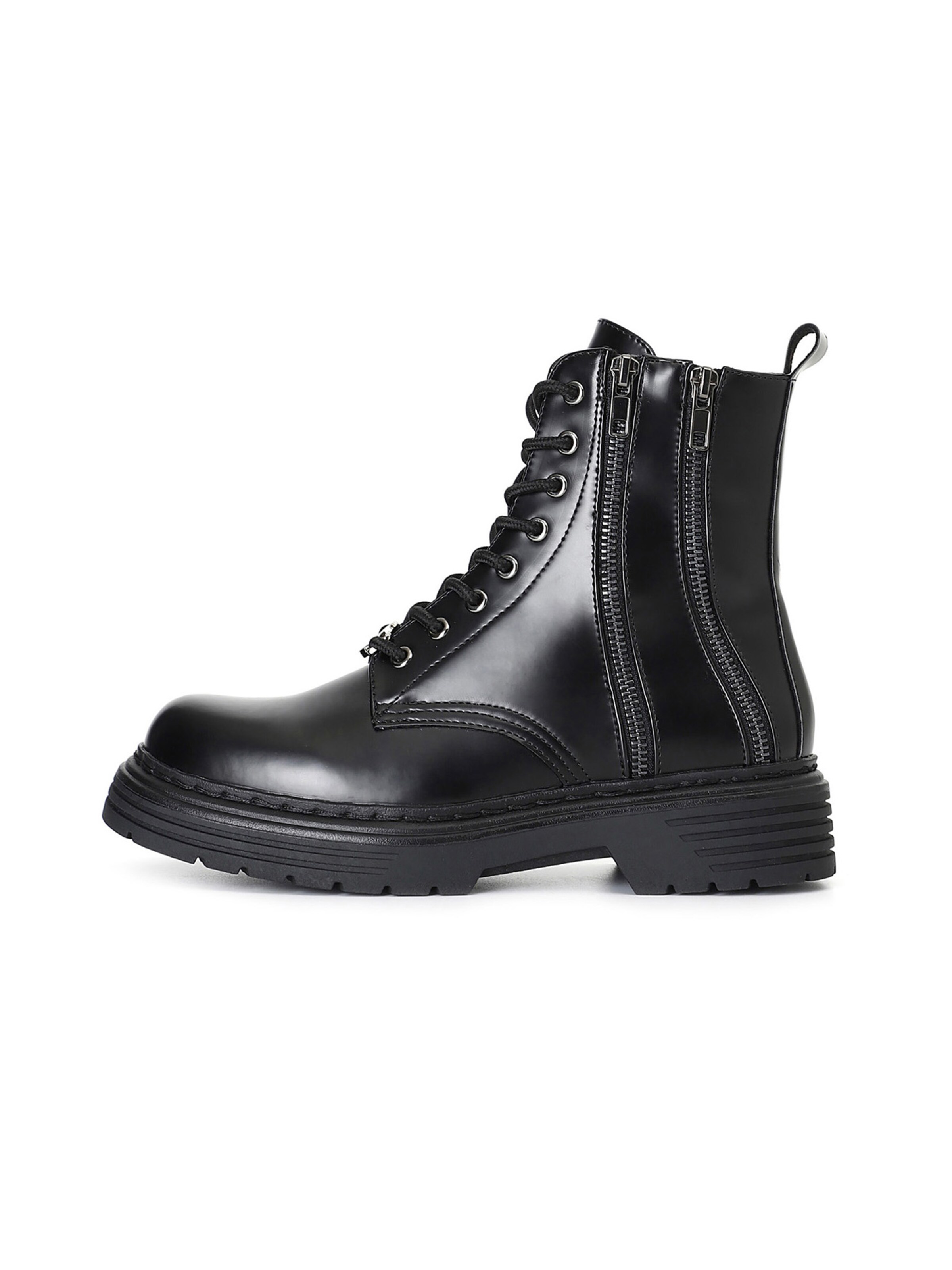 Stivaletto stringato di CAFè NOIR in nero: frontale