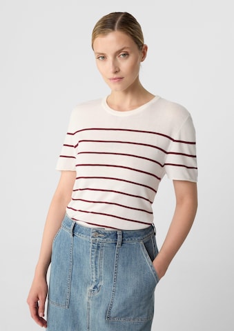 Pull-over comma casual identity en blanc : devant