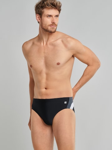 SCHIESSER Swim Trunks in Black: front