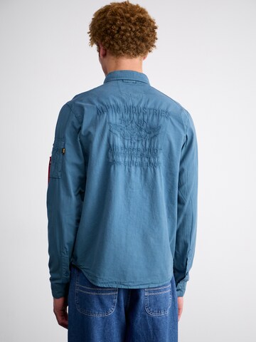 Regular fit Camicia 'Air Force' di ALPHA INDUSTRIES in blu