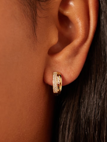 Lucardi Earrings in Gold: front