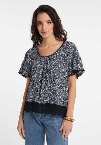 usha FESTIVAL Blouse in Black: front